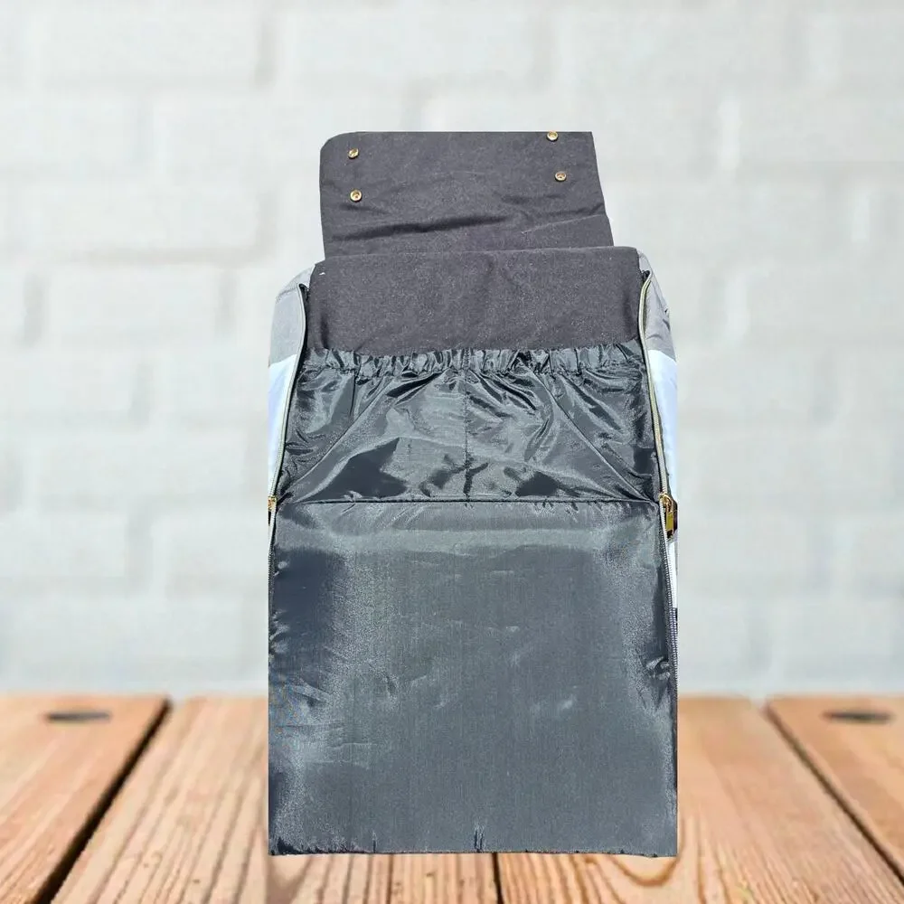 Baby Lamby Neutral Grey & Black Multi-Functional Diaper Bag Backpack
